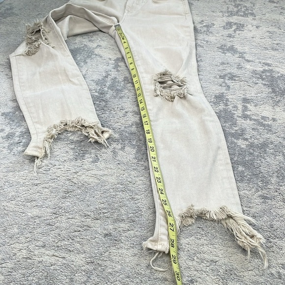 NWT L’Agence High Line Skinny Jeans High Rise Biscuit Destruct Sz 26 - Picture 12 of 13